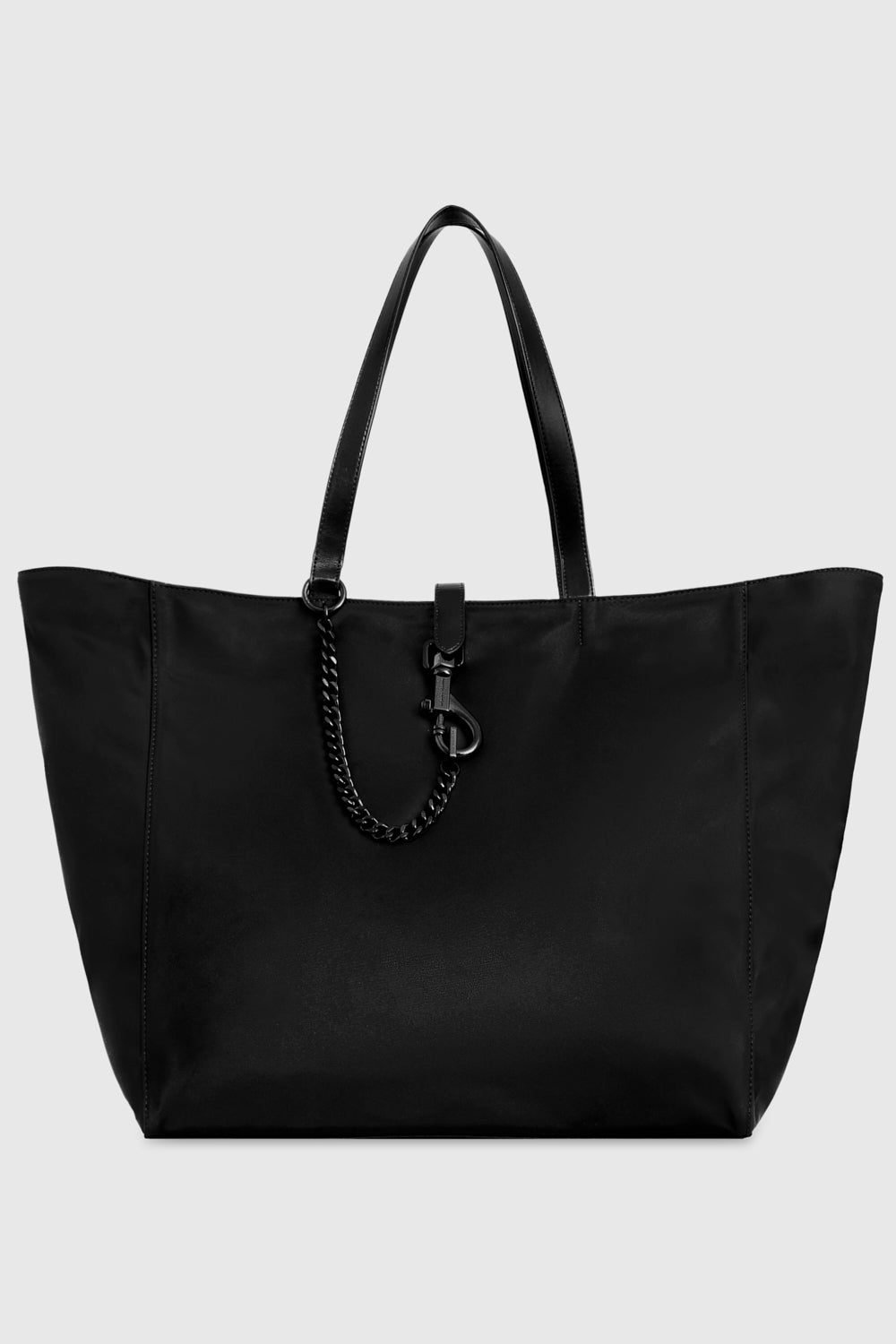 Shop Rebecca Minkoff Megan Weekender Tote Bag In Black/black Shellac