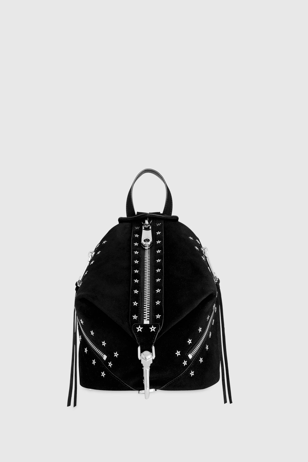 Shop Rebecca Minkoff Julian Zipped Medium Backpack With Studs Bag In Black