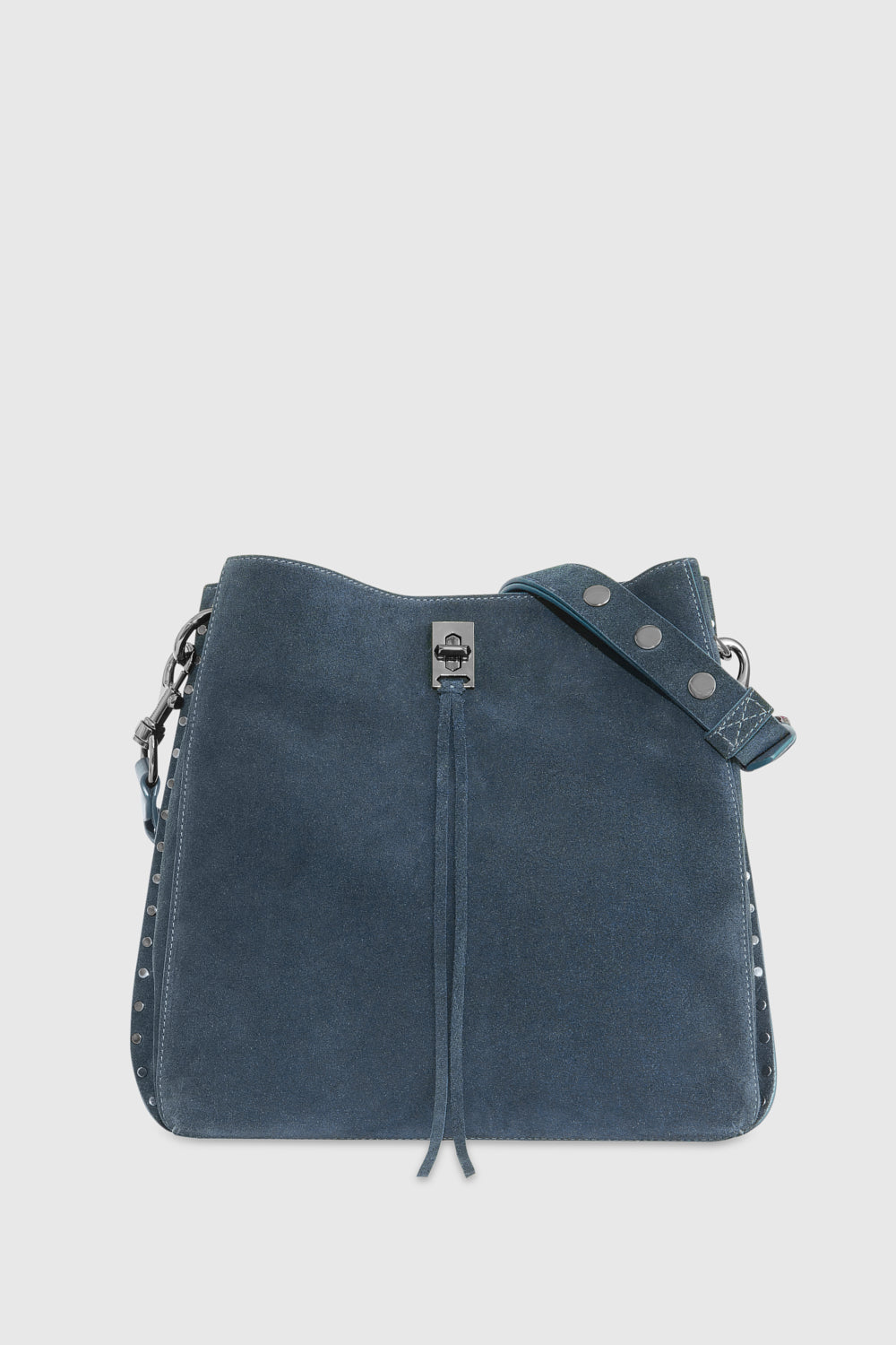 Shop Rebecca Minkoff Darren Shoulder Bag In Grey
