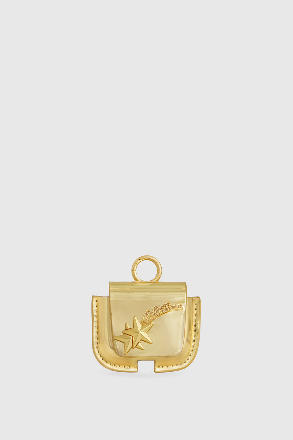 Shop Rebecca Minkoff Air Pod Case With Shooting Stars In Gold