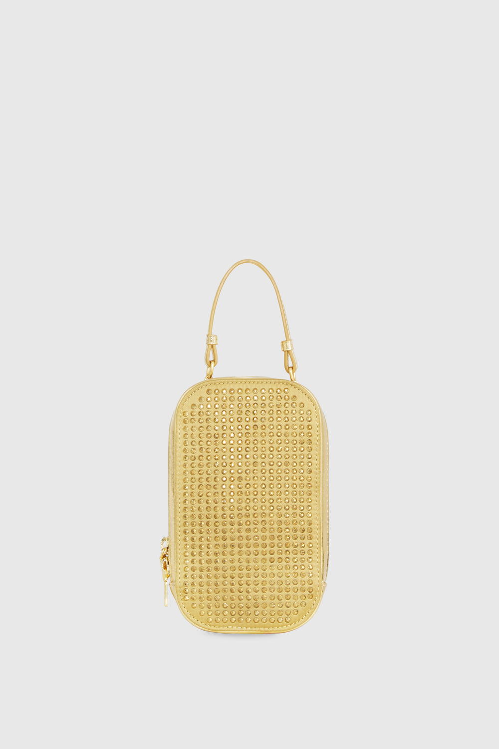Shop Rebecca Minkoff Phone Crossbody With Crystals Bag In Gold