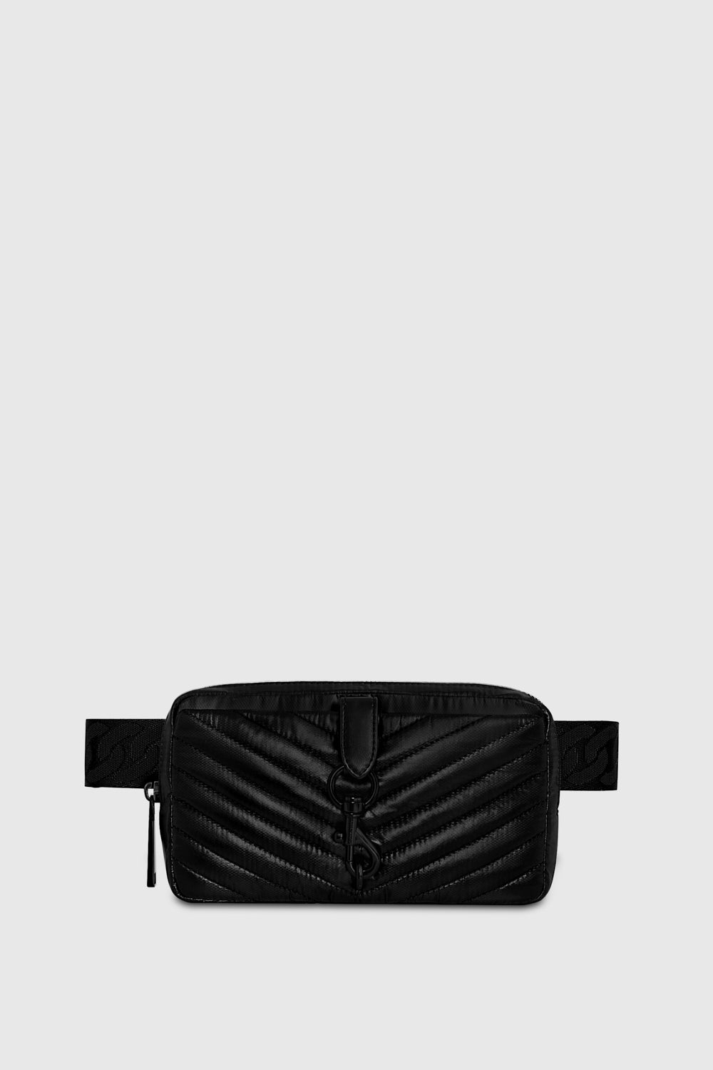 Shop Rebecca Minkoff Edie Nylon Belt Bag In Black