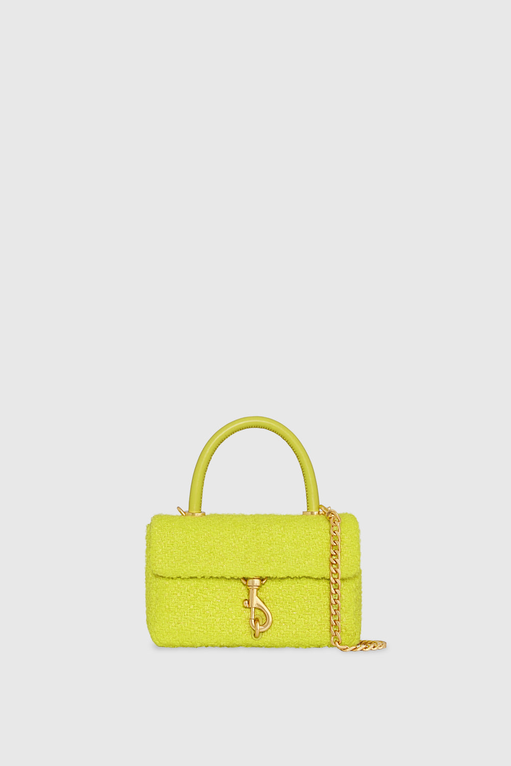 Shop Rebecca Minkoff Edie Top Handle Bag In Chartreuse
