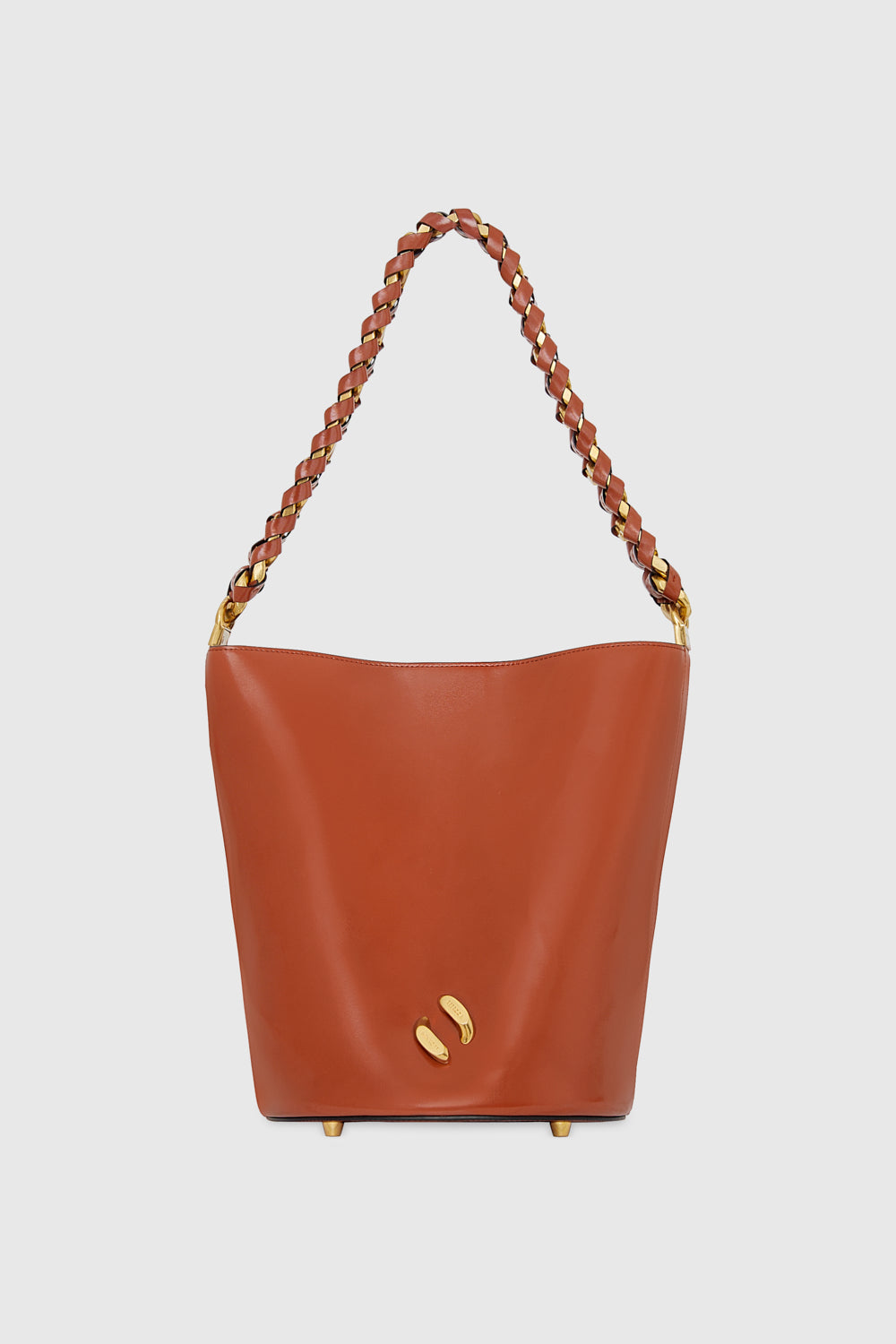 Shop Rebecca Minkoff Infinity Bucket Bag In Cognac