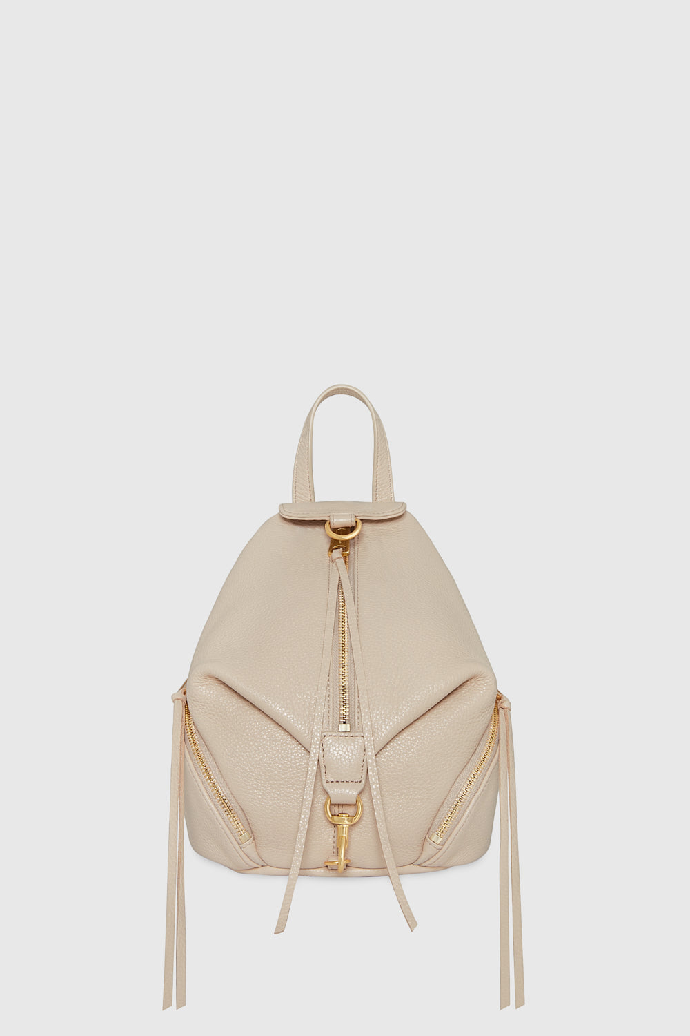 Shop Rebecca Minkoff Convertible Mini Julian Backpack Bag In Stone