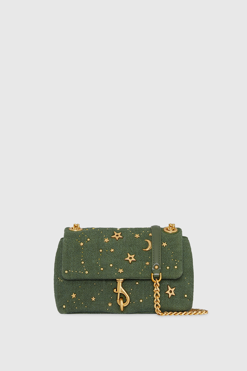 Shop Rebecca Minkoff Edie Crossbody With Celestial Studs Bag In Sage