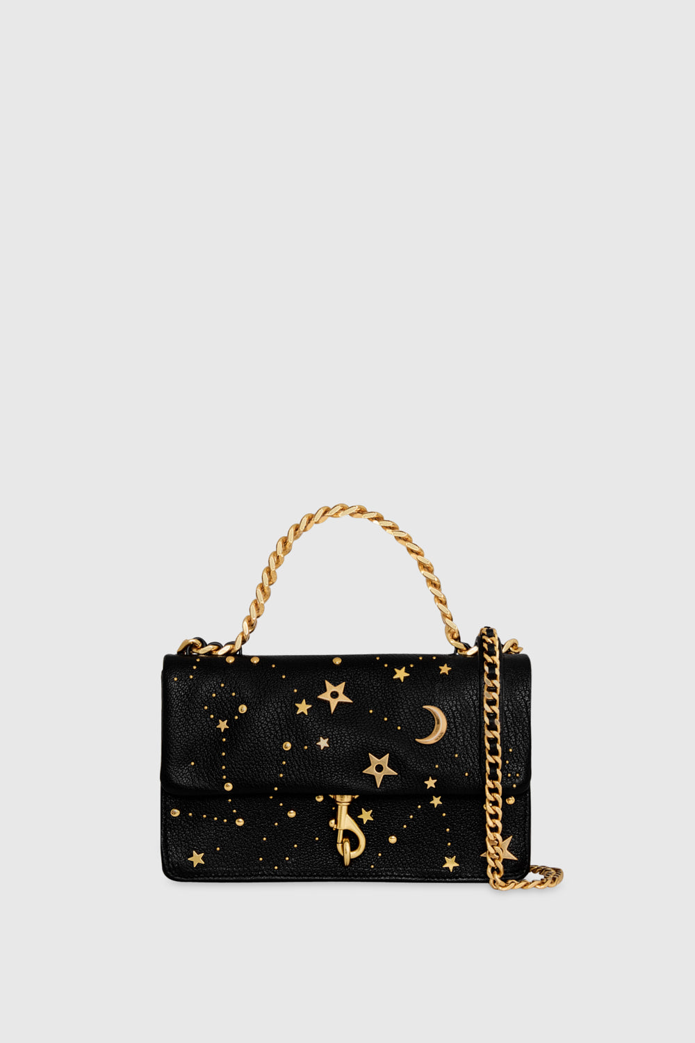Shop Rebecca Minkoff Edie Mini Crossbody On A Chain Bag In Black Celestial