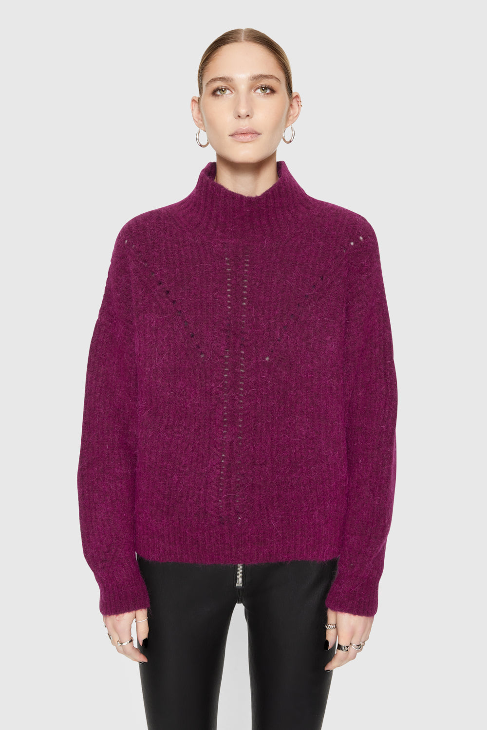 Shop Rebecca Minkoff Caroline Sweater In Damson