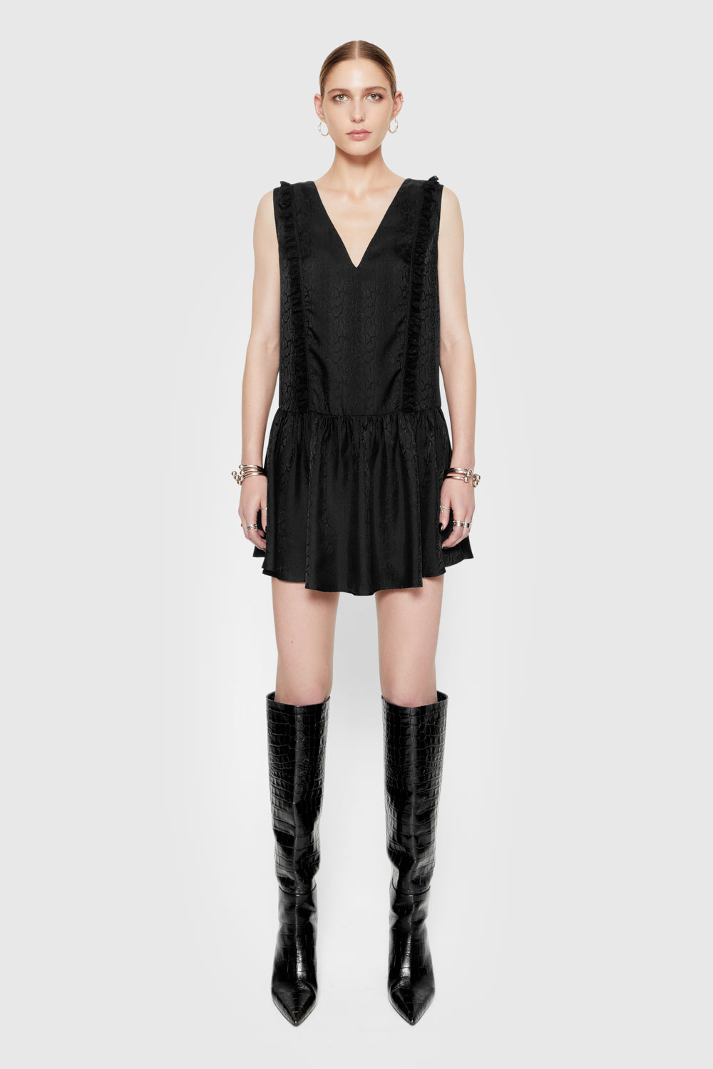 Shop Rebecca Minkoff Valerie Mini Dress In True Black