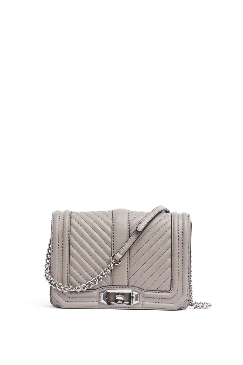 chevron quilted small love crossbody
