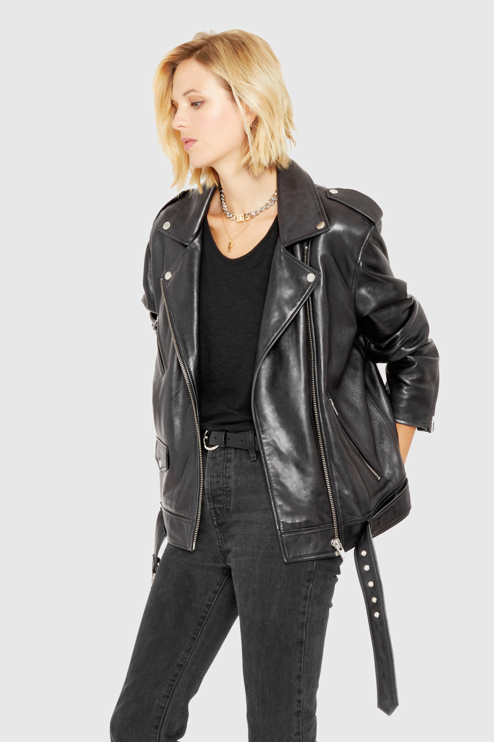 Rebecca Minkoff Tabitha Moto Jacket In Black - Size XS