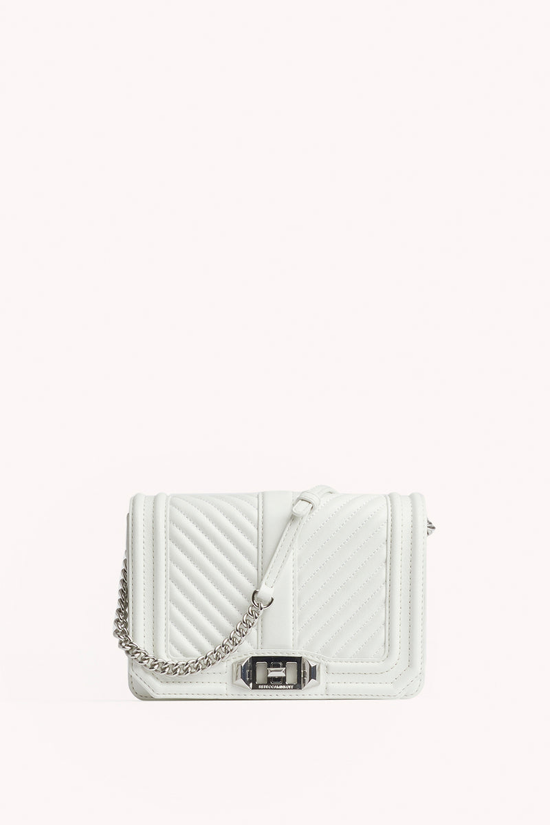 Chevron Quilted Small Love Crossbody 