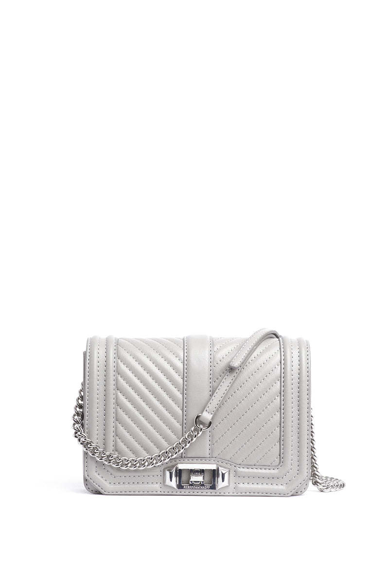 Chevron Quilted Small Love Crossbody 