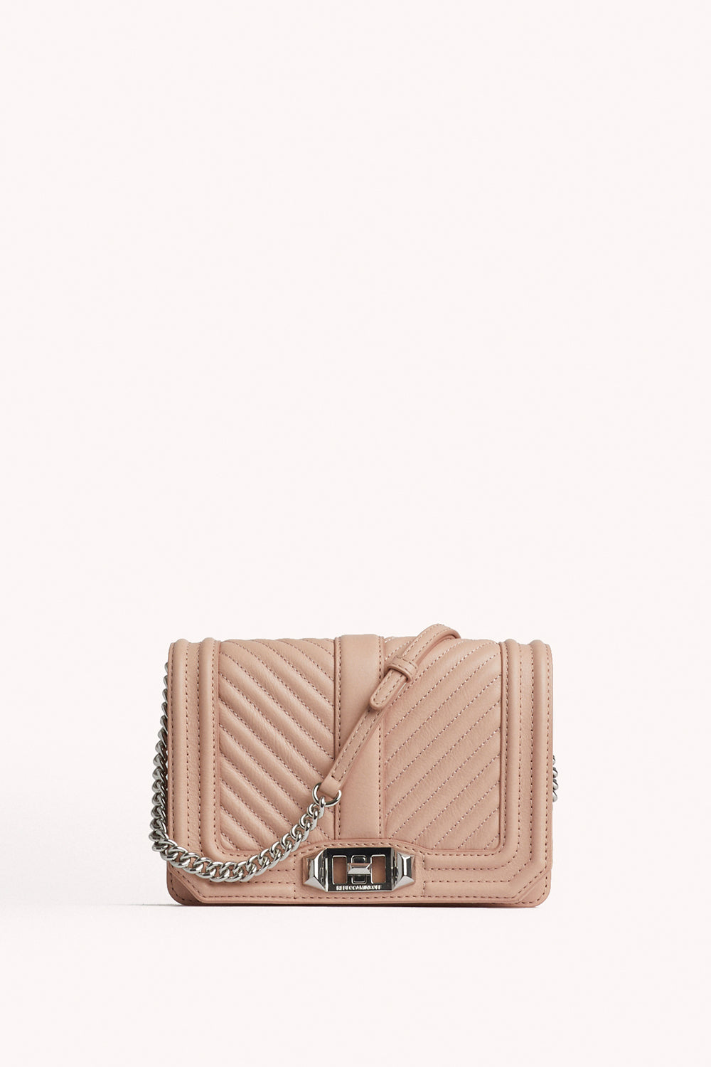 Chevron Quilted Small Love Crossbody 