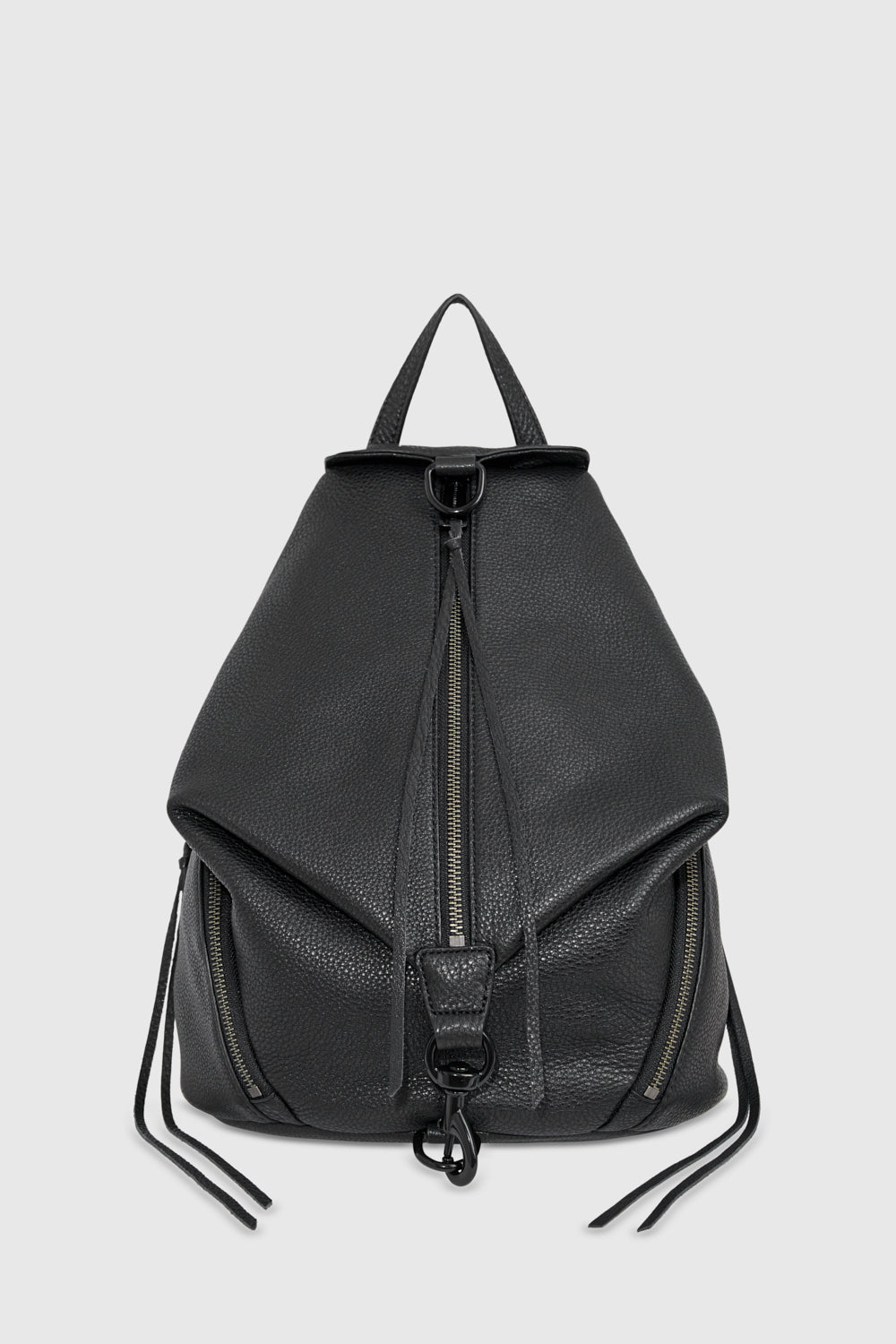 Shop Rebecca Minkoff Julian Backpack Bag In Black/black Shellac