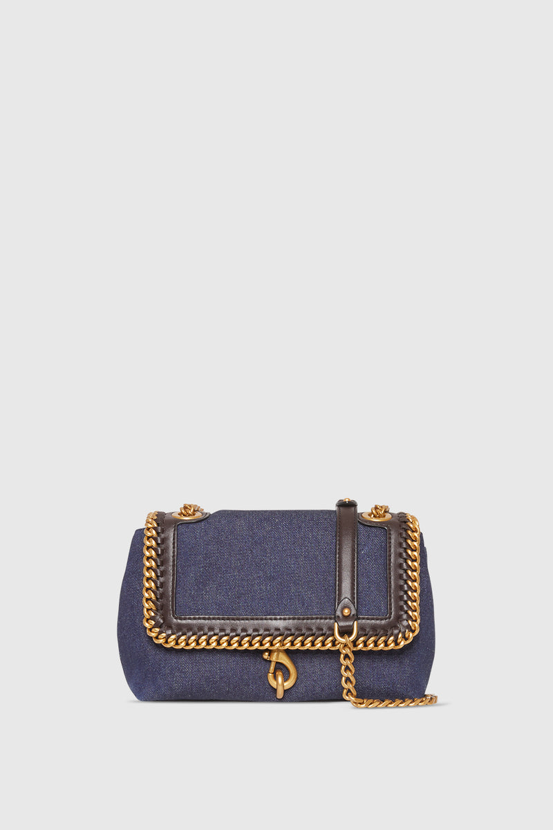 REBECCA MINKOFF EDIE CROSSBODY WITH WOVEN CHAIN