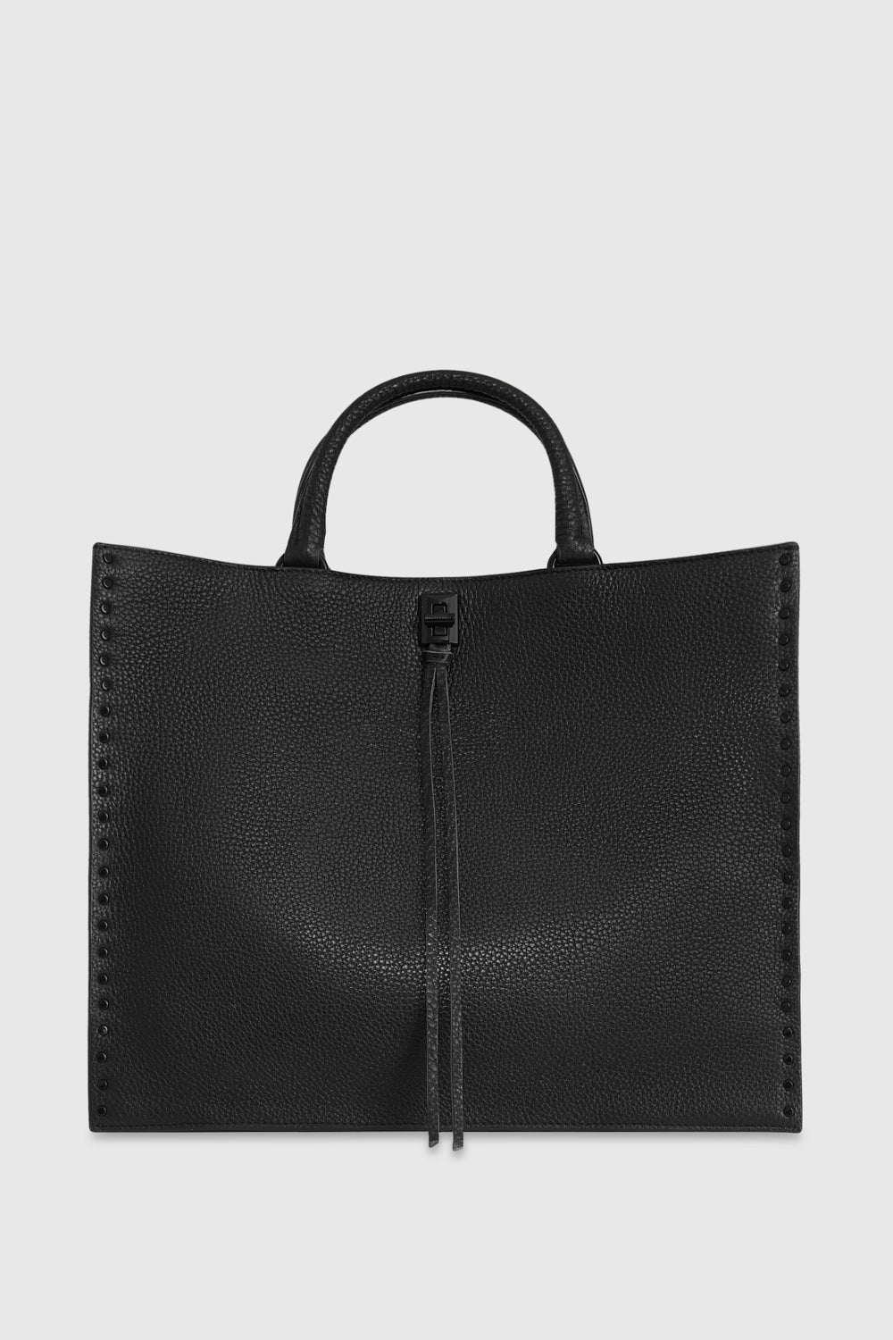 Shop Rebecca Minkoff Darren Tote Bag In Black/black Shellac
