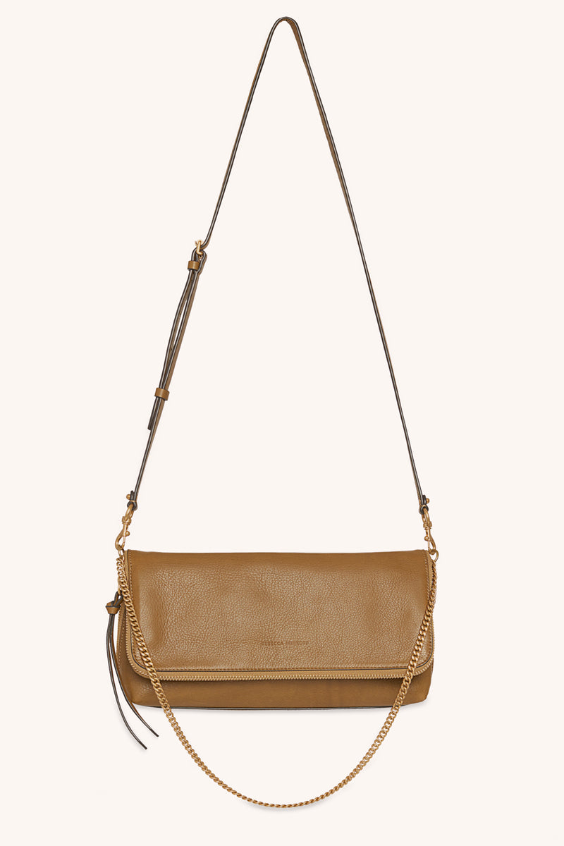 Rebecca Minkoff Date Small Leather Convertible Crossbody In Military