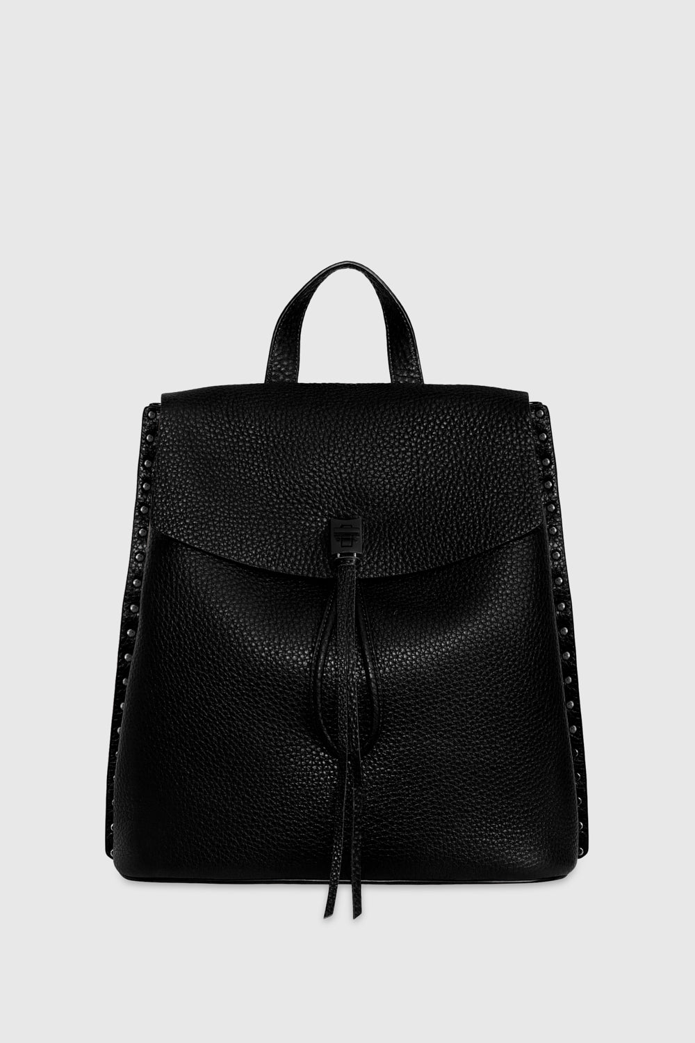 Shop Rebecca Minkoff Darren Signature Backpack Bag In Black/black Shellac