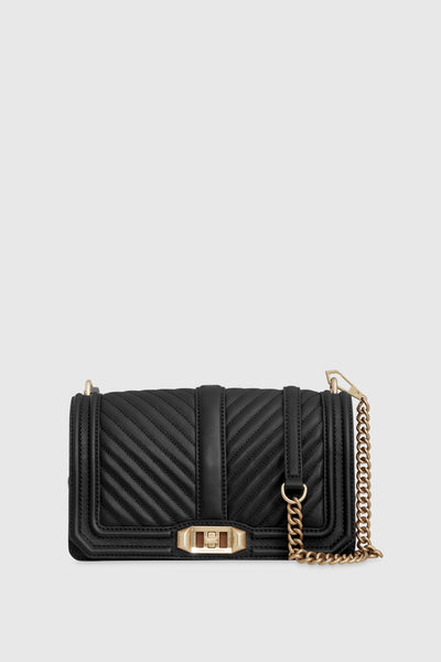 Chevron-Quilted Crossbody Bag