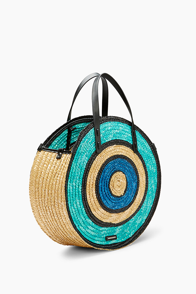 straw circle tote