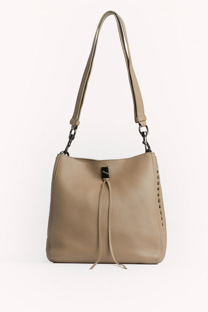 Rebecca Minkoff Tan Leather Darren Shoulder Bag |  In Sandrift