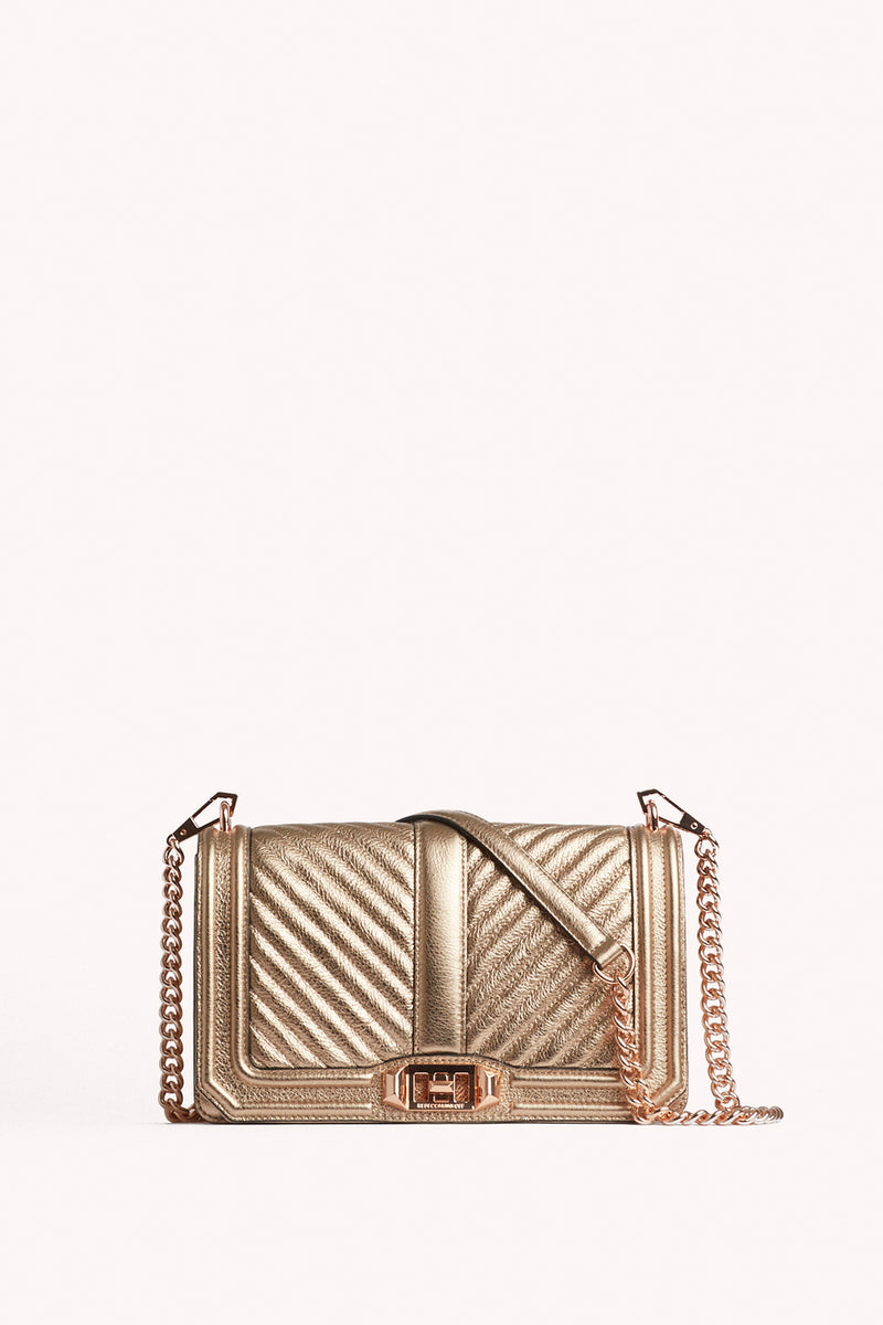 rose gold crossbody bag