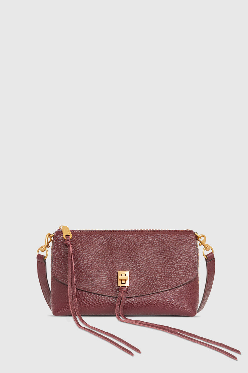 Rebecca Minkoff Darren Leather Crossbody In Malbec