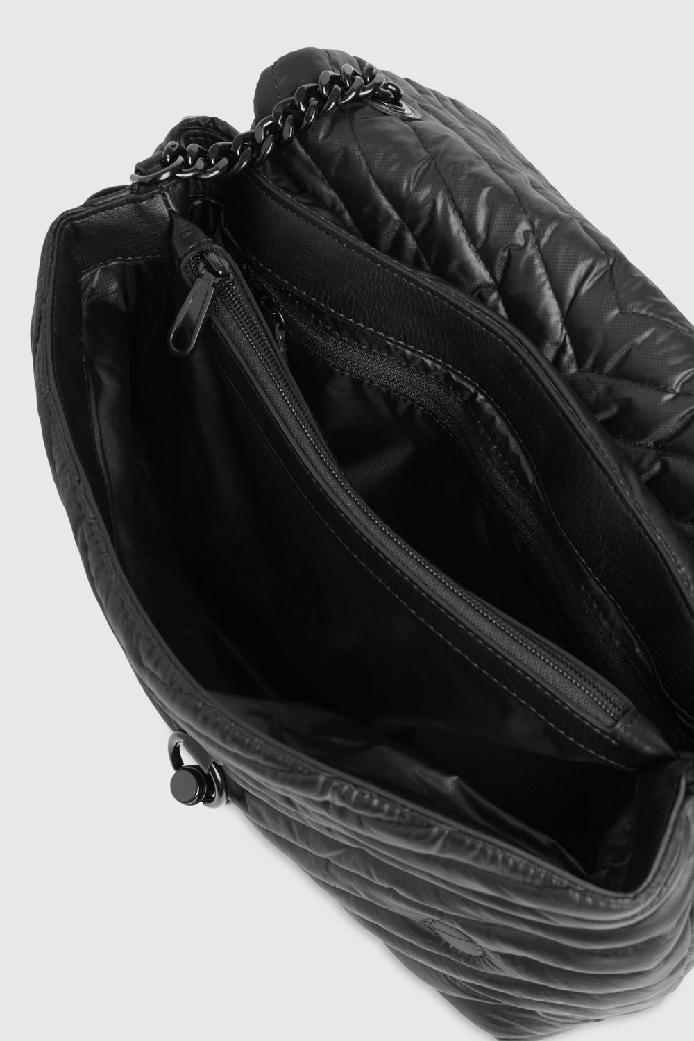 Edie Nylon Jumbo Shoulder Bag | Black Puffy Bag | Rebecca Minkoff