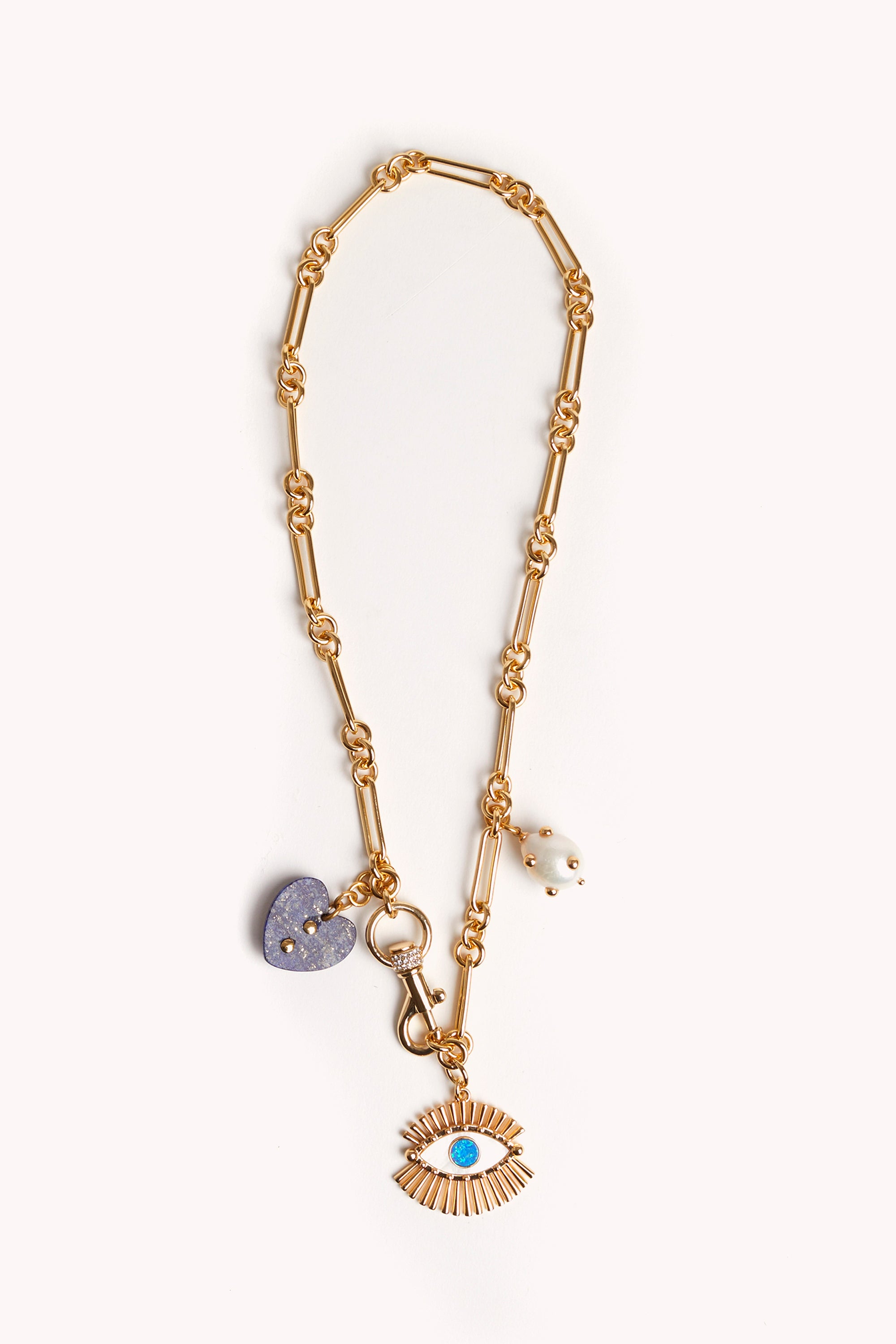Evil Eye Charm Necklace With Signature 