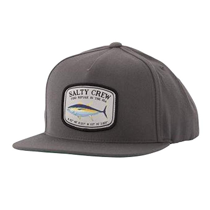 Men's Salty Crew Black Covert Snapback Hat