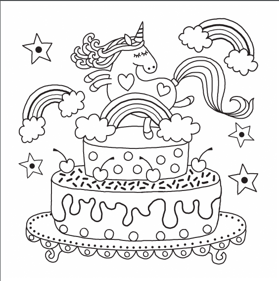 I Heart Unicorns - Small Coloring Book