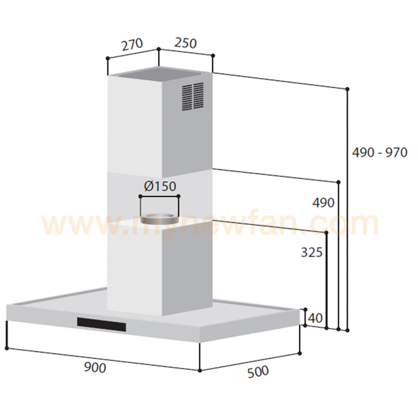 Rinnai RH-C249-SSR Kitchen Chimney Hood