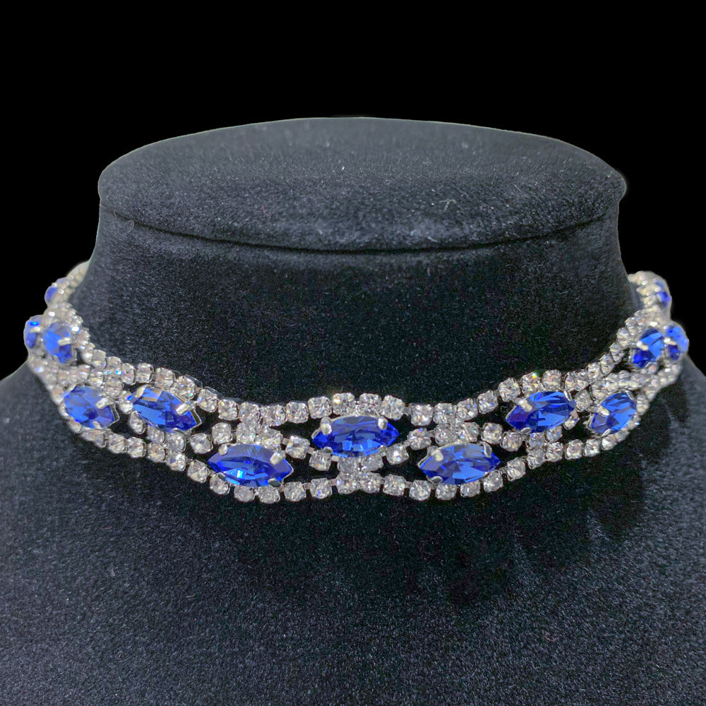 sapphire necklace choker