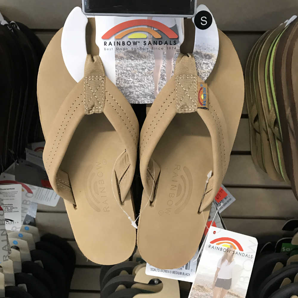 rainbow thick strap flip flop