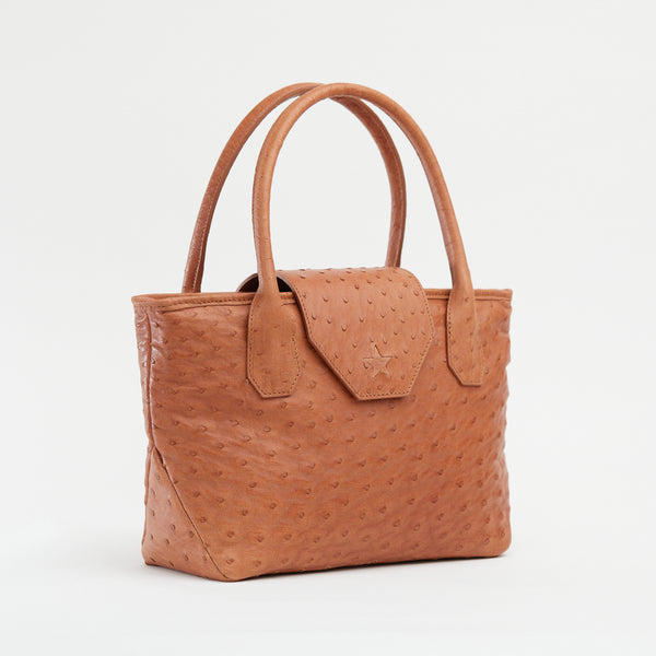 Orange Ostrich Handbag