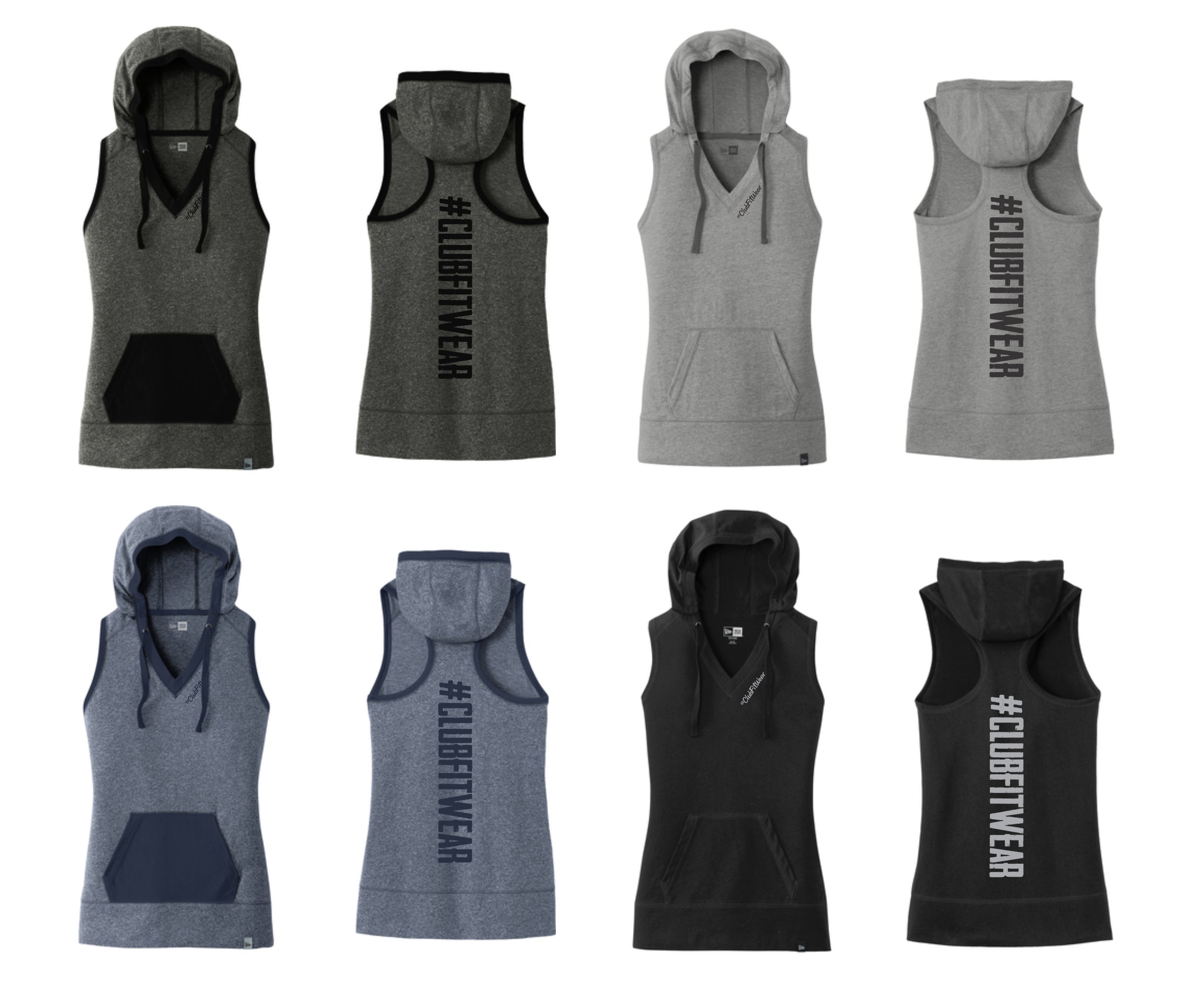 Ladies Hooded Racerback Tanks | ClubFitWear