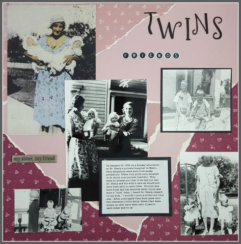 Twins 12x12 scrapbook page