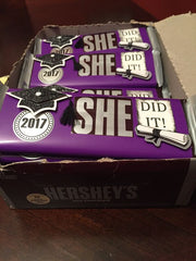She or He did it! chocolate graduation bar party favors. 