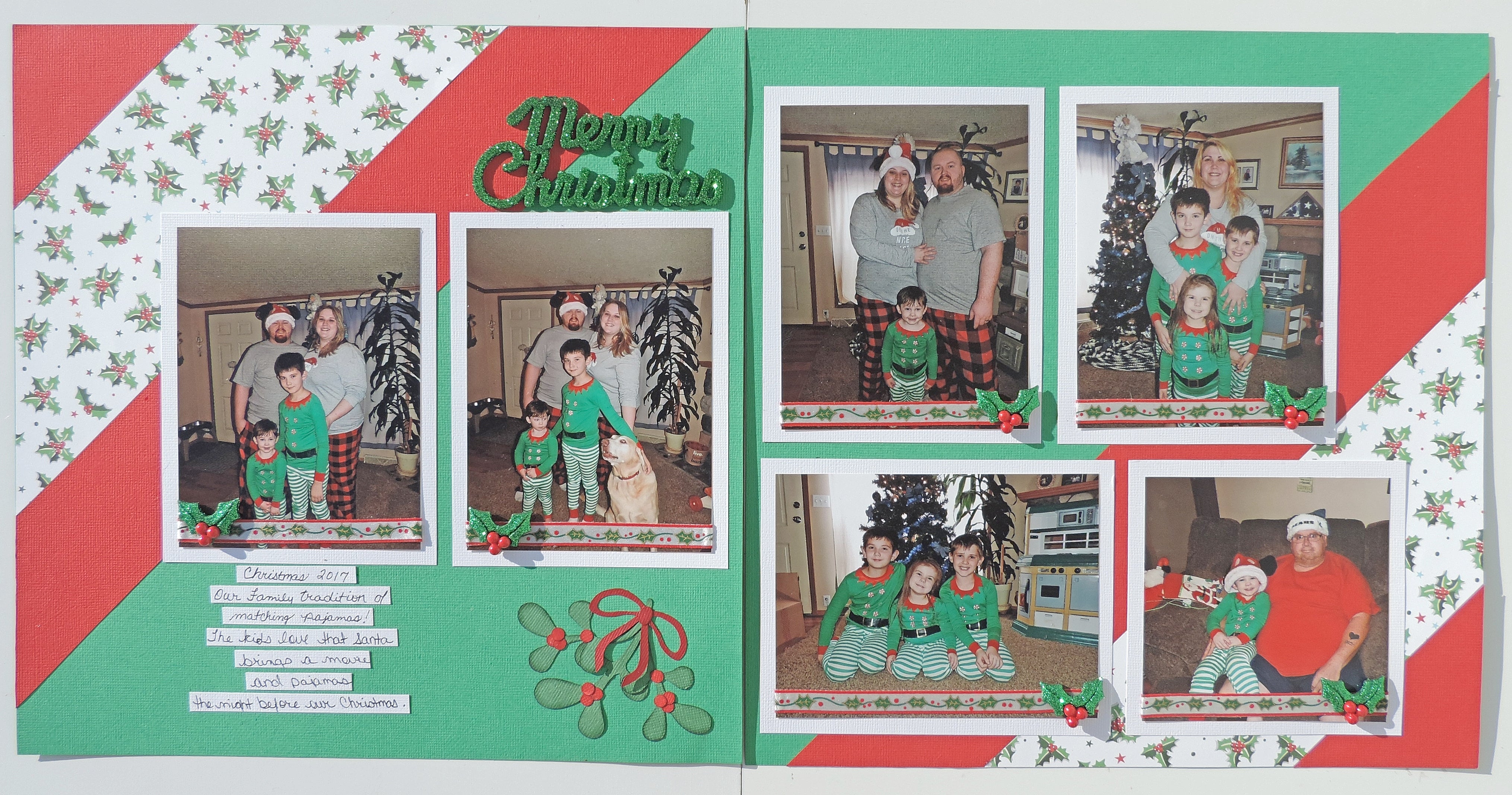 christmas scrapbook page