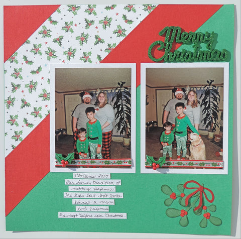 Left Title Page of a Christmas scrapbook