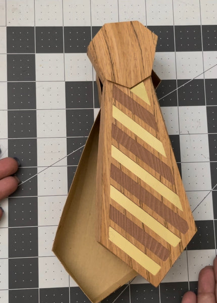 Shaped Tie Box Using Balsa Wood