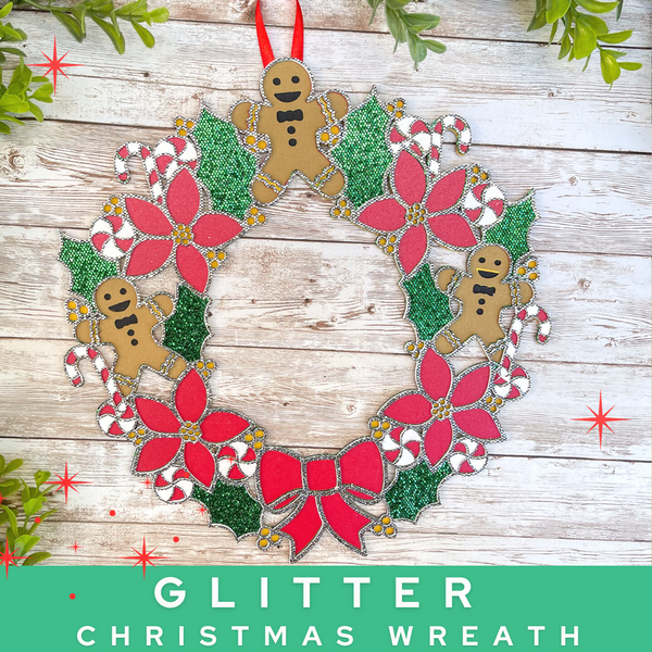 glitter paper wreath