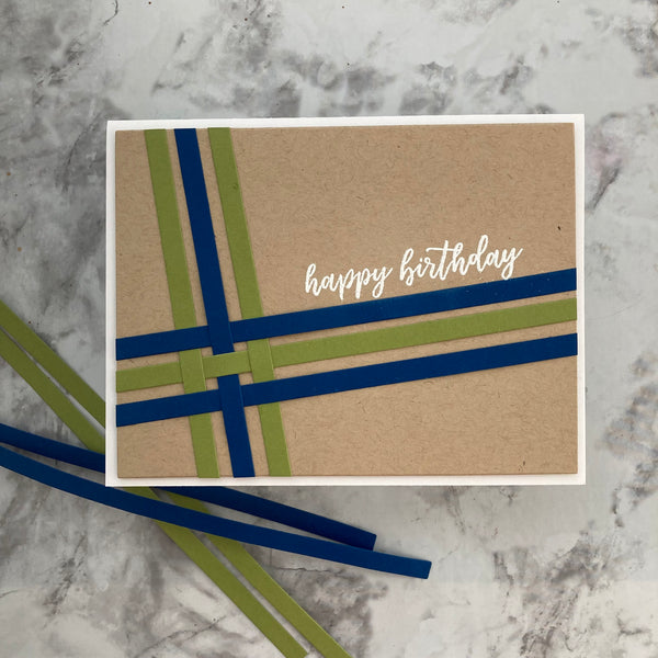 How to make a handmade card with woven cardstock strips