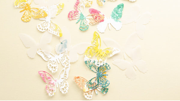 easy handmade card idea with watercolor butterflies