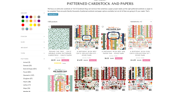 how to select patterned paper