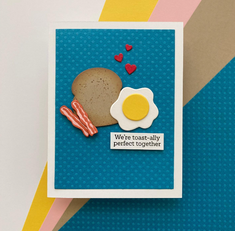 Breakfast themed valentine's day card