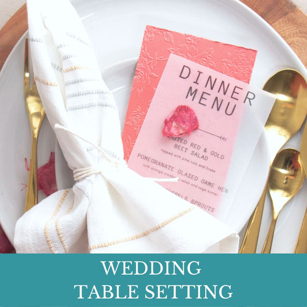 diy wedding menu
