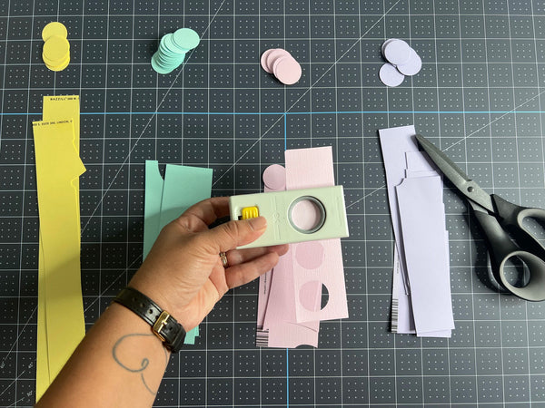 making paper confetti to match your projects