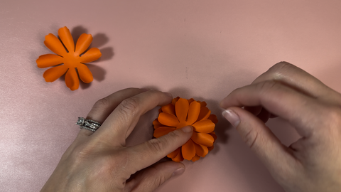 how to assemble a paper flower step 1